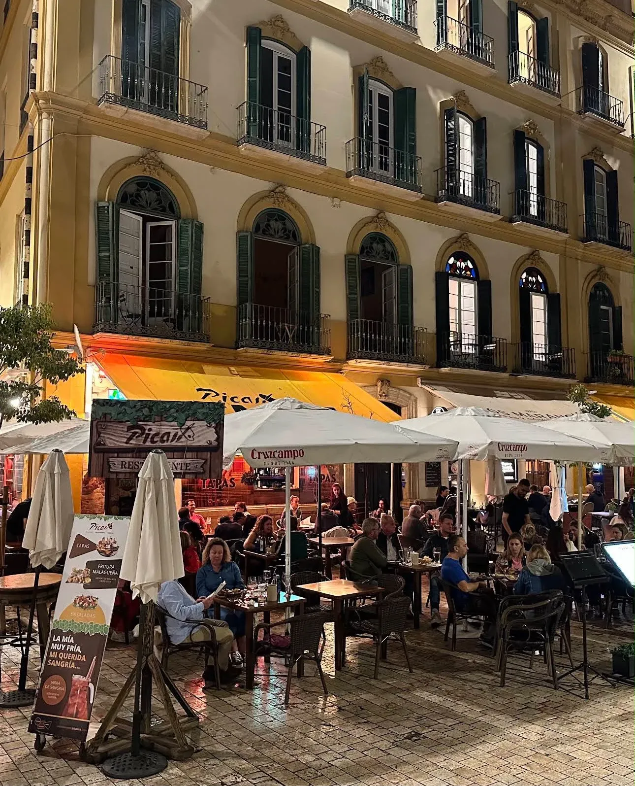 Picas terrace in Plaza de la Merced, Málaga